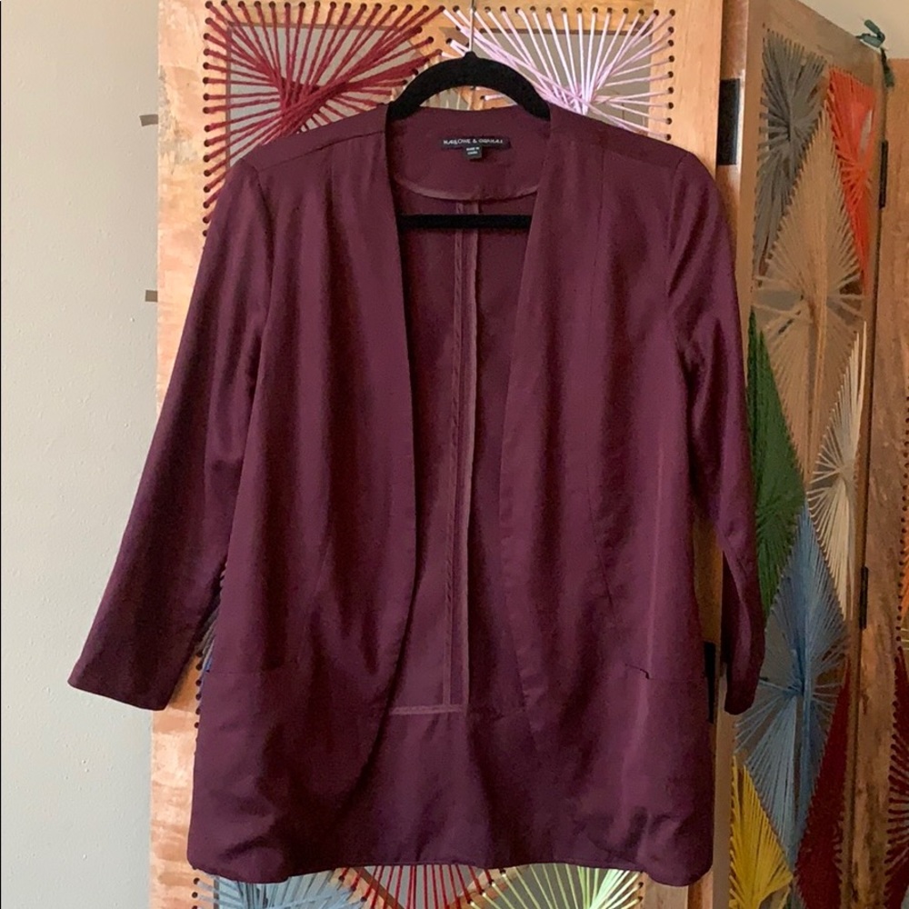 Harlowe and Graham purple sleek open blazer!